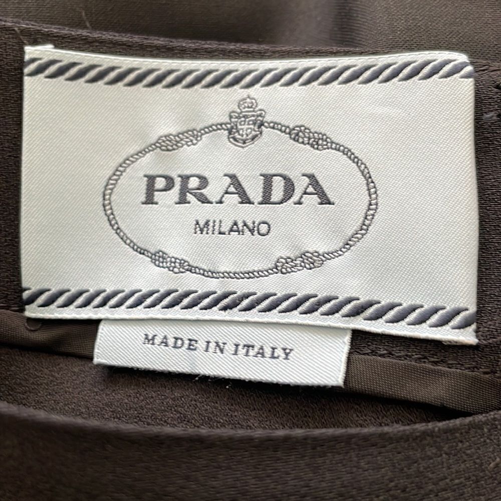 Prada Black Short Sleeve Bateau Neck Dress - Picture 2 of 7